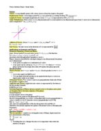 MTH 301 Vector Calculus Study Guide for Exam 1