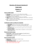 General Chemistry 101 Study Guide