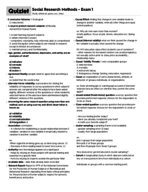 SOCY 3201 Soc. Research Methods, Exam 1 Study Guide