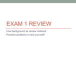 Genetics Exam 1 Study Guide 