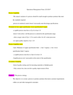 Operations Management Week 5 notes
