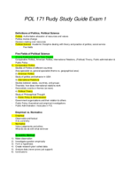 Exam  One Study Guide