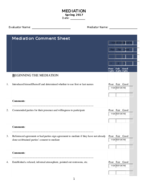 Mediation Notes
