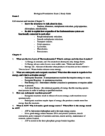 Biological Foundations Exam 2 Study Guide
