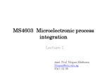 MS4603 Lecture 1
