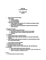 Environmental Geology Study Guide for Exam 1