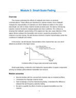 Module 3: Small-Scale Fading 
