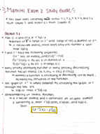 Math141 Exam 2 Study Guide