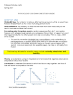 PSYC 100 Exam One Study Guide