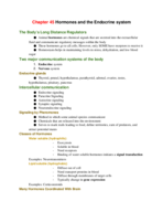 Chapter 45: Hormones and the Endocrine System 