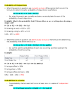 Probability of Disjunctions