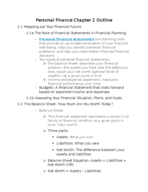 Personal Finance Planning Week 1 Notes