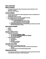 ECN 203, Exam 1 Study Guide