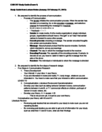 COM 297 - Exam 1 Study Guide