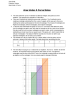 Area Under A Curve Notes