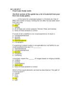 Art 100 Final exam study guide