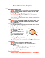 Biological Psychology Exam 2 Study Guide