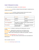 Chapter 10: Intro to Managerial Accounting