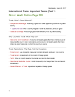 POL 202 Week 9 Terms/Notes Part 1