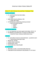 American Indian History Notes #5