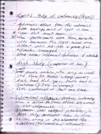 notes for last week