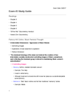 Exam #2 Study Guide