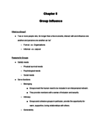 Chapters 8 and 9 Notes