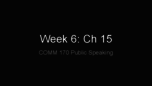 COMM 170 Week 6 Notes