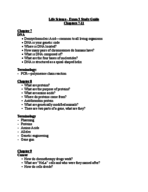 Life Science - Exam 3 Study Guide