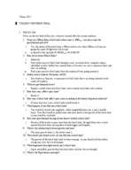 Final Exam Study Guide