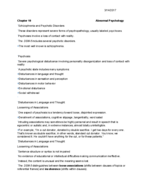 3/14 Chapter 10 Abnormal psychology notes 