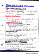 Math246 Exam 2 Study Guide 