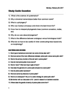 BIOB 170 Exam 2 Study Guide