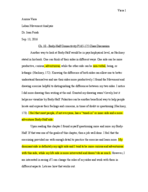 The DAN 4434 - Laban Movement Analysis - Class Notes - Week 10 - Chapter 10 – Body-Half Connectivity - Class Discussion