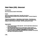 THE CIS 4913c - Integrated Product and Process Design 2 - Class Notes - Week 13 - State Pattern [305] - Behavioral