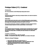 THE CIS 4913c - Integrated Product and Process Design 2 - Class Notes - Week 14 - Prototype Pattern [117] - Creational