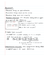 Comp2210: Week 11 Notes, Recursion