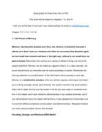 Study guide for Exam 3