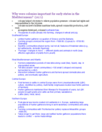 THE ANT 304 - Intro to Archaeol STDS: Prehistory Term: Spring 2016 - Study Guide - Week 5 - Why were colonies important for early states in the Mediterranean?