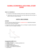 Global Economics Final Study Guide