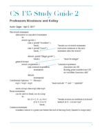 CS 135 Study Guide 2