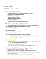 BUS 100W, Lecture 1 Notes