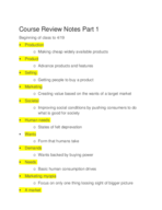 Mkt current review notes