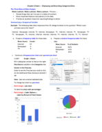 THE STAT 242 -  Business Statistics - Class Notes - Week 5 - Chapter 2 - Displaying and Describing Categorical Data