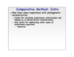 Evolution - 370 - Class Notes - Week 6 - Comparative Method: Intro
