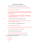 EXSC 191 Exam 2 Study Guide