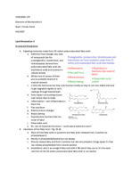 Biochem II Exam 3 Study Guide