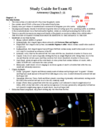 Study Guide for Exam #2
