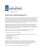 Visual Media - Portfolio Requirements