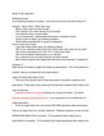 What is Marketing Insight